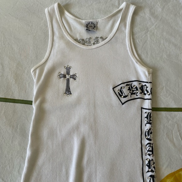 CHROME HEARTS “F**K you” tank top w/ crystals! - Picture 3 of 5